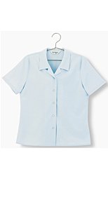en joie(アンジョア) 06030 家庭で洗濯OKなグリーン購入法対応の半袖ブラウス 93-06030