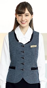 en joie(アンジョア) 11750 ツイード調で優しい印象の上品な癒し系ベスト 93-11750