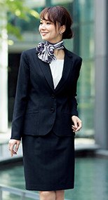 en joie(アンジョア) 51760 繊細なストライプで美人度アップのスカート(53cm丈) 93-51760