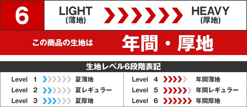 6・この商品の生地は年間・厚地