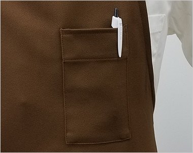 左胸 ペン差しポケット付き