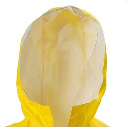 クリアメガネ付きの大型フード