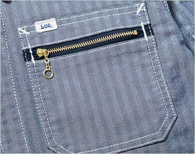 LWB06001 Lee ジップアップジャケット(男性用) ジッパー付きのポケット