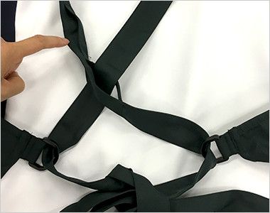 T-7500 チトセ(アルベ) 胸当てエプロン(男女兼用) 肩紐がずれ落ちないループ付き