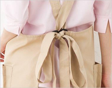T-7500 チトセ(アルベ) 胸当てエプロン(男女兼用) 腰ひも部分