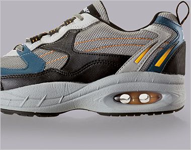 ジーベック 85109 静電防水安全靴 スチール先芯 内蔵されたエアタンクが衝撃を吸収します。