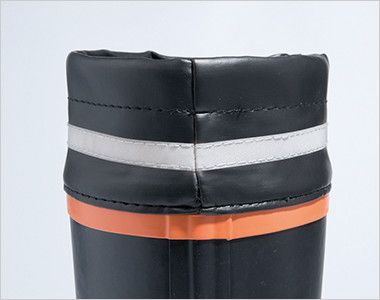 ジーベック 85719 セフティ長靴 スチール先芯 水や異物の侵入を防ぐ履き口カバー付き。反射材付きで夜間や暗所での作業も安全