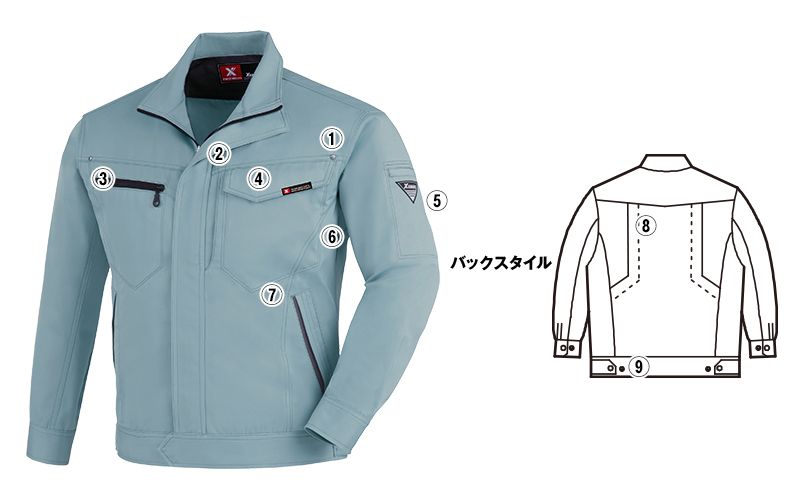 ジーベック 1620 T/Cツイル長袖ブルゾン(男女兼用) 商品詳細・こだわりPOINT