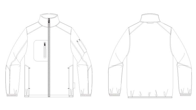 AZ10307 アイトス タルテックス 軽量防寒ジャケット ハンガーイラスト・線画