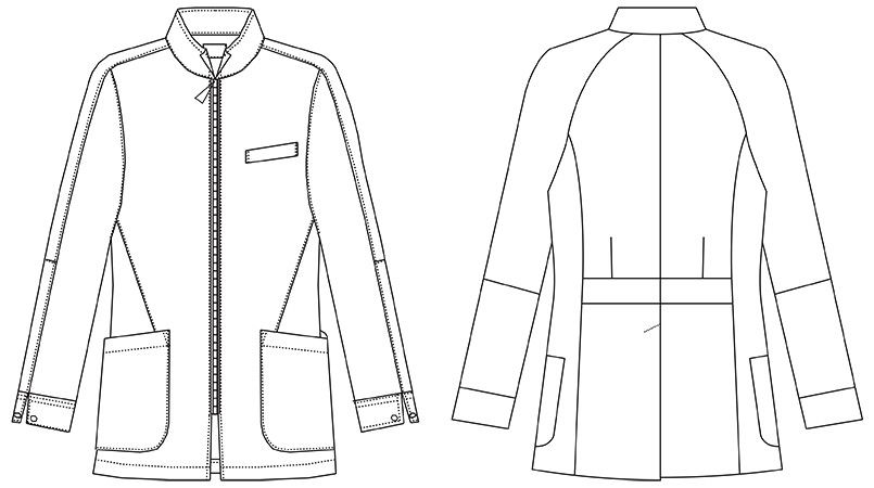 MZ-0056 ミズノ(mizuno) メンズハーフコート(男性用) ハンガーイラスト・線画