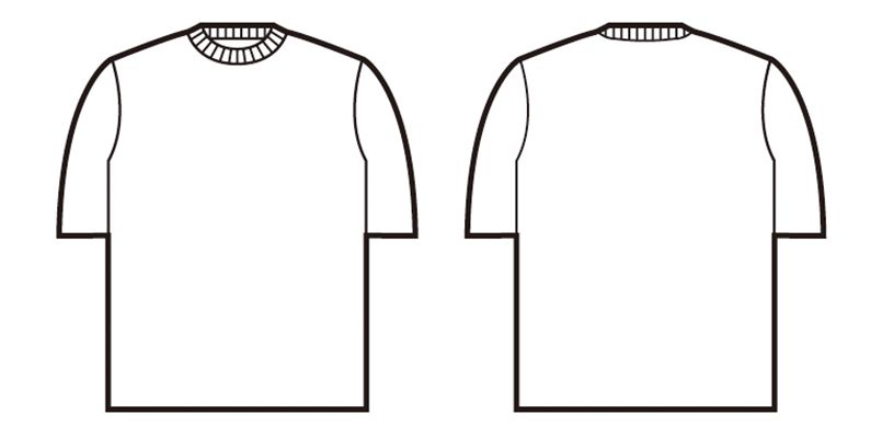 47624 自重堂 吸汗速乾半袖Tシャツ(胸ポケット無し) ハンガーイラスト・線画