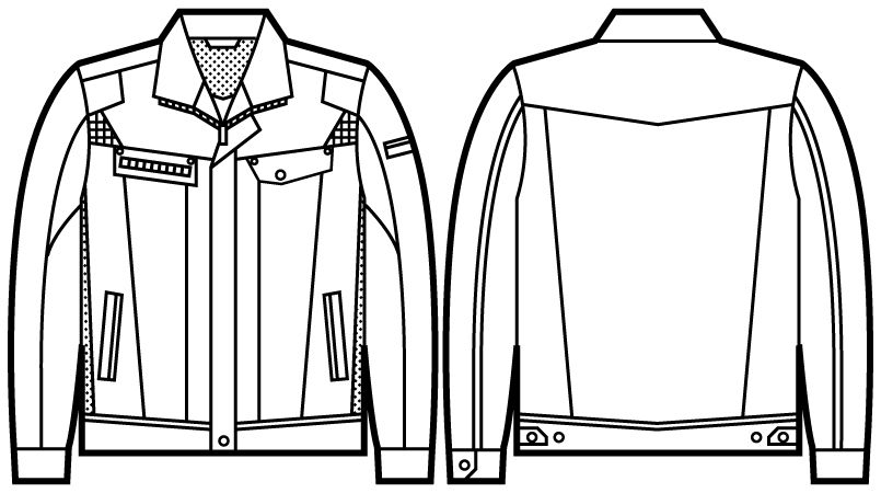 51500 自重堂JAWIN 発熱加工長袖ジャンパー ハンガーイラスト・線画