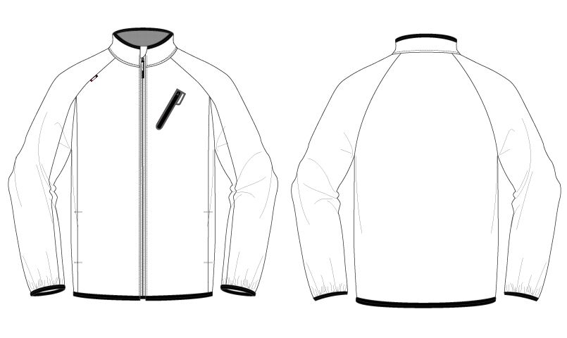 8436 TS DESIGN リップストップウインドブレーカージャンパー(男女兼用) ハンガーイラスト・線画